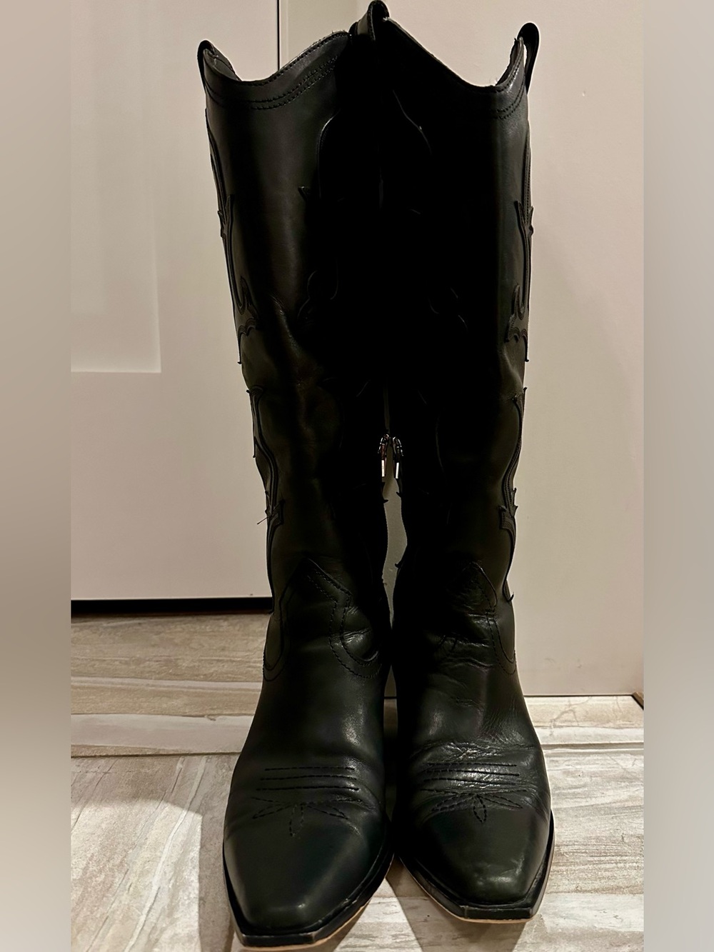 Dolce Vita Black Western Knee-High Boots